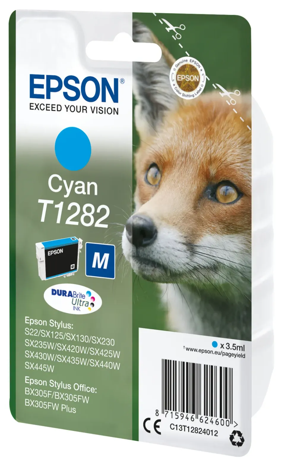 EPSON cartridge T1282 cyan (liška)
