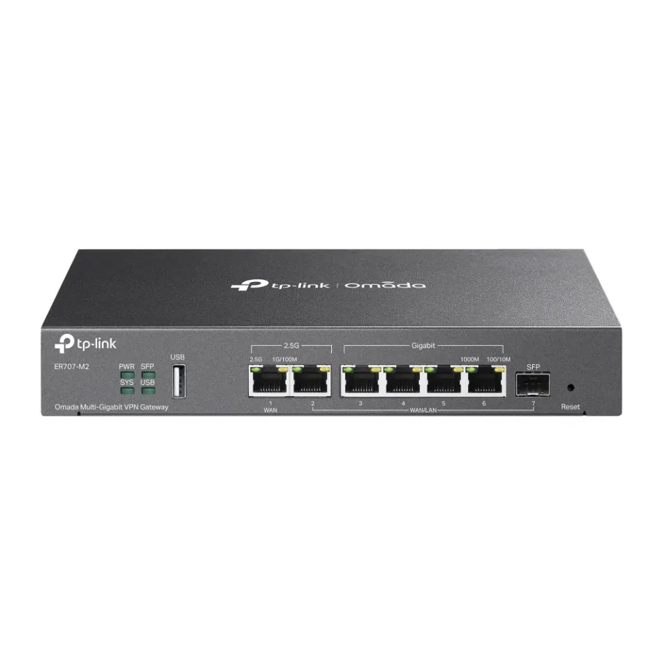 TP-Link ER707-M2 Multigigabitový Omada VPN router ( 1x2,5G WAN/LAN 1x2,5G LAN 4x