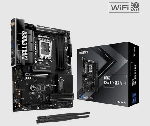 ASROCK B860 CHALLENGER WIFI (intel 1851, 4xDDR5 8666+, WIFI 7, ATX)