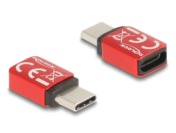 Delock USB Blokátor dat USB Type-C samice na USB Type-C samec 240 W