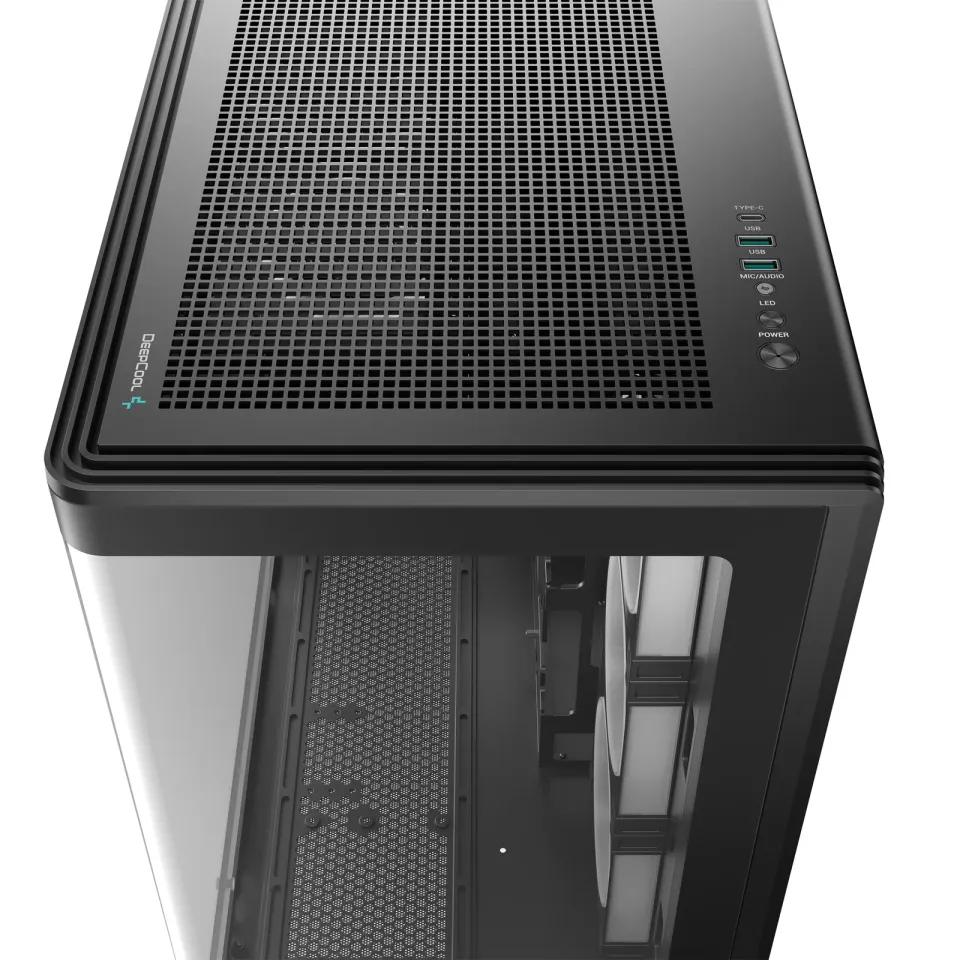 DEEPCOOL Case CG590U 5F, ATX, Průhledná bočnice, 5x120mm ARGB Fan, černá