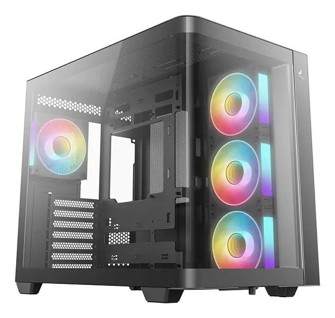 DEEPCOOL Case CG530U 4F, ATX, Průhledná bočnice, 4x120mm ARGB Fan, černá