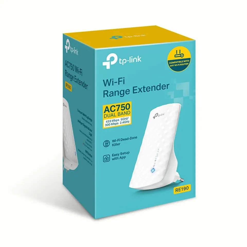 TP-LINK TL-RE190 Wifi AC Range Extender, AC750 Wi-Fi Extender