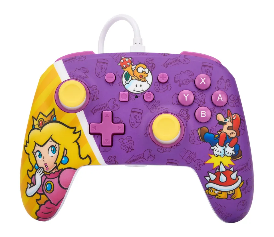 PowerA Enhanced Wired Controller for Nintendo Switch - Princess Peach Battle