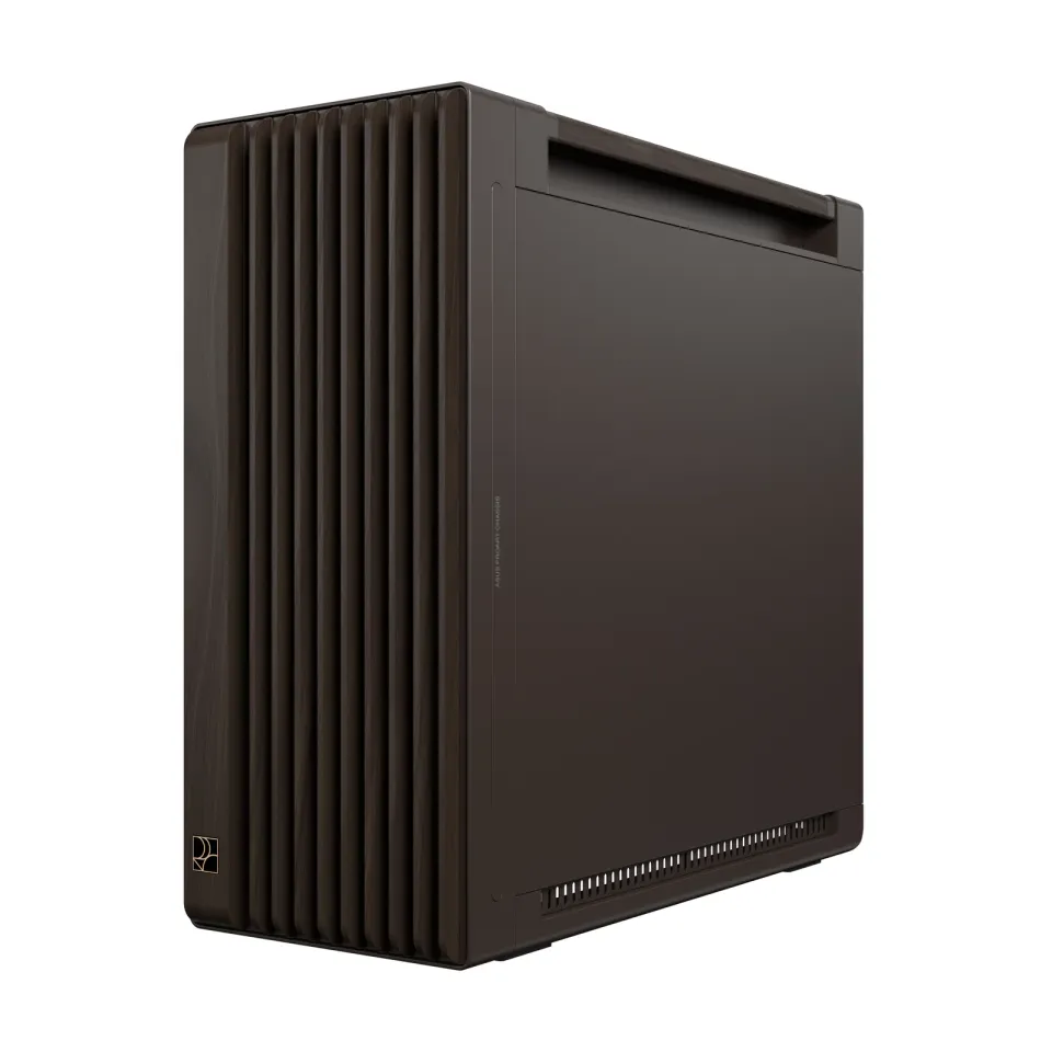 ASUS case PROART PA602 WALNUT WOOD RETRO TG, Mid Tower, průhledná bočnice, hnědá