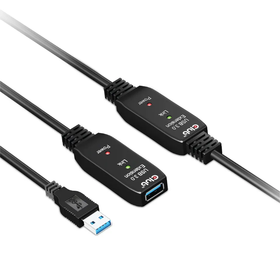 Club3D Kabel USB 3.2 Gen1 Active Repeater Cable M/F 28AWG, 10m