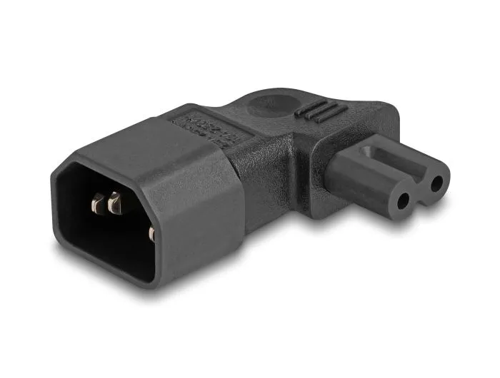 Delock Netzteil IEC 60320 - C14 zu C7, Stecker/Buchse, 2,5 A, 90°
