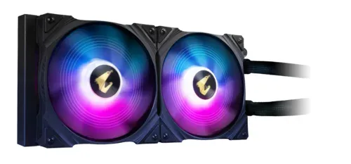 GIGABYTE vodní chladič AORUS WATERFORCE 280, 140mm ARGB, LCD displej