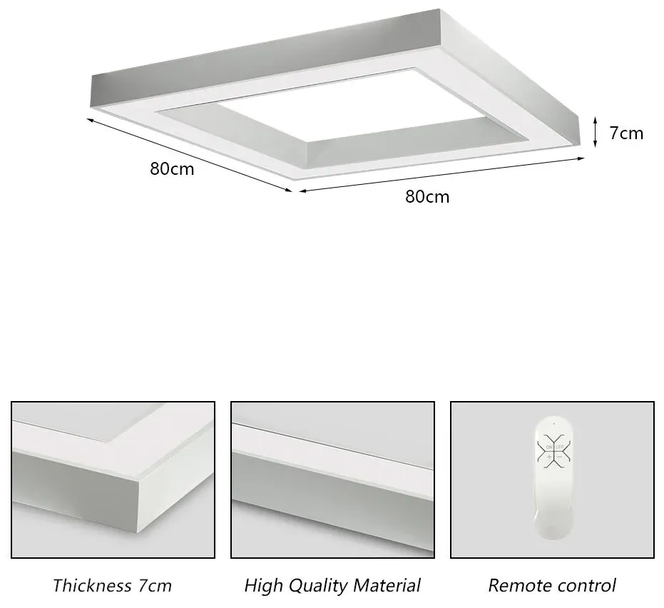 IMMAX NEO CANTO SLIM SMART stropní svítidlo 80x80cm 60W, bílé, Zigbee 3.0, TUYA