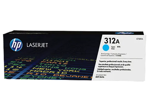 HP CF381A originální toner azurový č.312A cca 2700str. (HP LJ Pro M476, cyan)