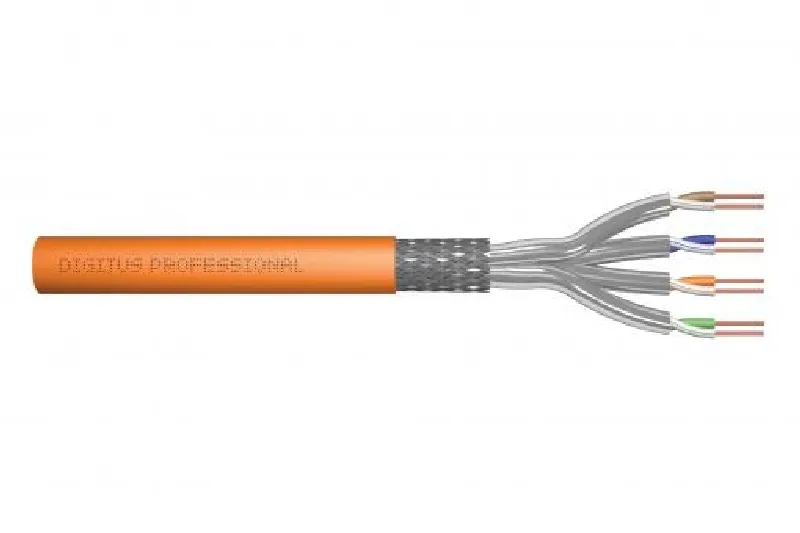 Digitus DK-1743-VH-050 síťový kabel Oranžová 50 m Cat7 S/FTP (S-STP), 1200 MHz D