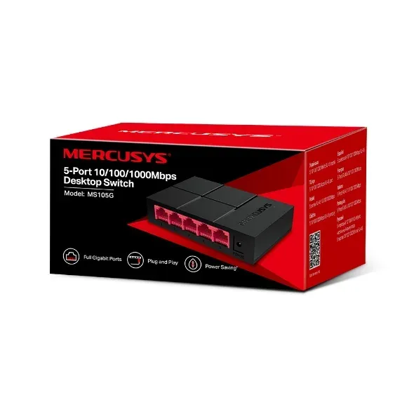 MERCUSYS MS105G switch (5xGbE, fanless)
