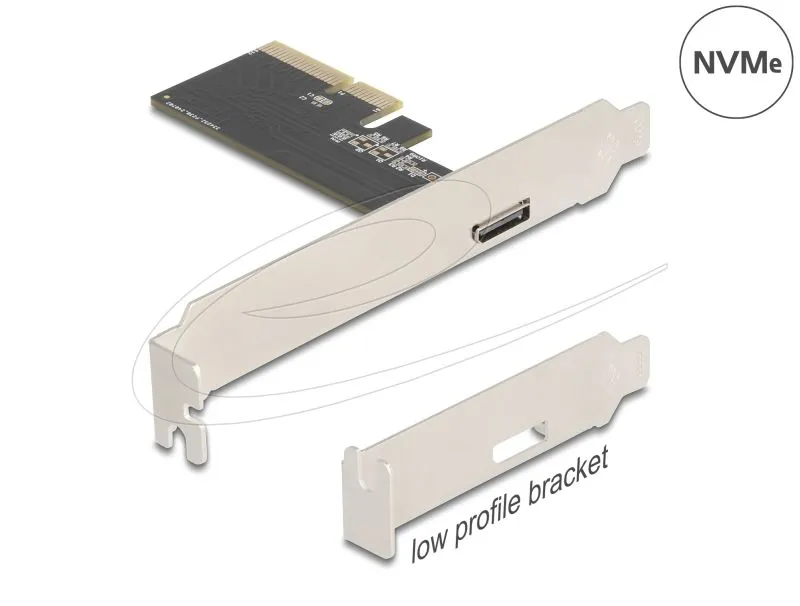 Delock PCI Express x4 Karta na 1 x externí OCuLink SFF-8612 - Low Profile