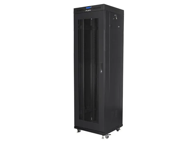 LANBERG Volně stojící skříň 19" 42U/600x600 (v rozloženém stavu) síťované dveře (FF01-6642-23BL)