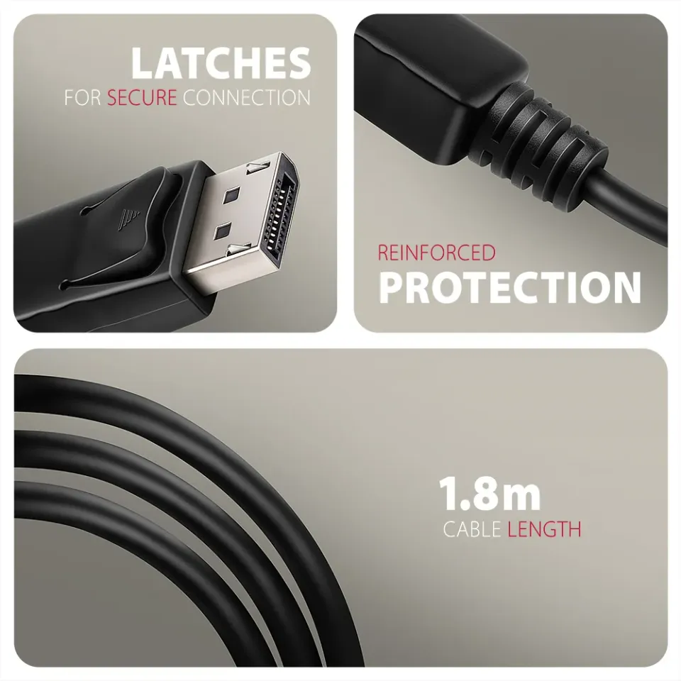 AXAGON RVD-HI20C2, DisplayPort -> HDMI 2.0b redukce / kabel 1.8m, 4K/60Hz