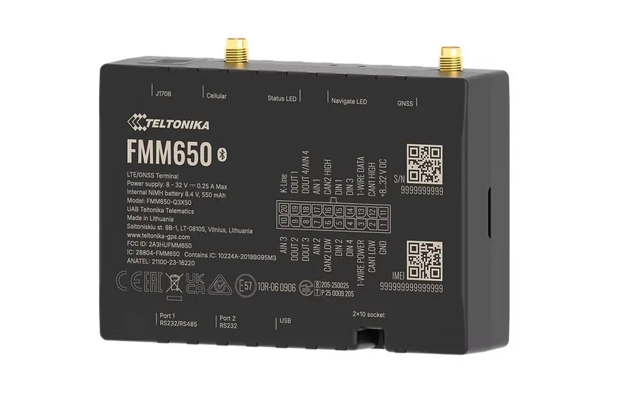 Sledovací zařízení TELTONIKA TELEMATICS FMM650 4G LTE Cat M1 s záložní baterií s