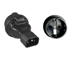 Premium Cord Adaptér IEC C14 male na SCHUKO CEE 7/3 female, napětí 230V, max.pro