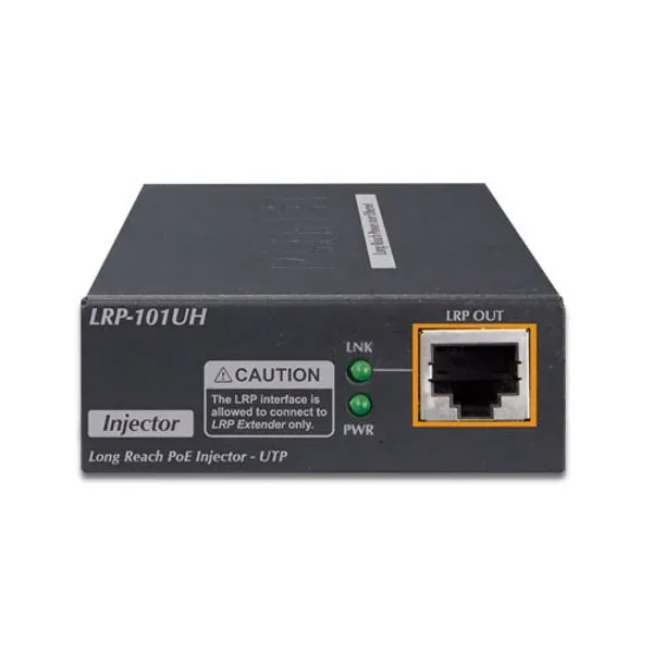 Planet LRP-101U-KIT, UTP PoE extender 10/100Base-TX, IEEE802.3at-30W,EFT+ESD, dosah 500m, -20 až 70°C