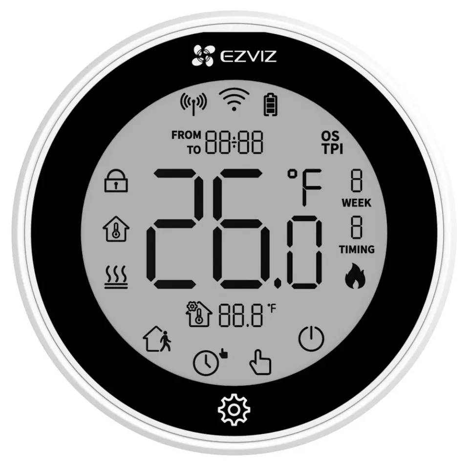 EZVIZ sada chytrého termostatu T56/ rozsah 5–35 °C/ OpenTherm/ Wi-Fi/ bílý