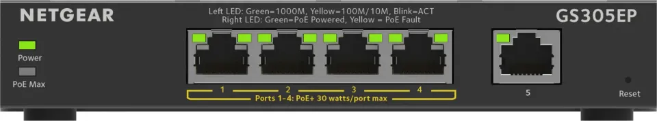 NETGEAR 5PT GE PLUS SWCH W/ POE+