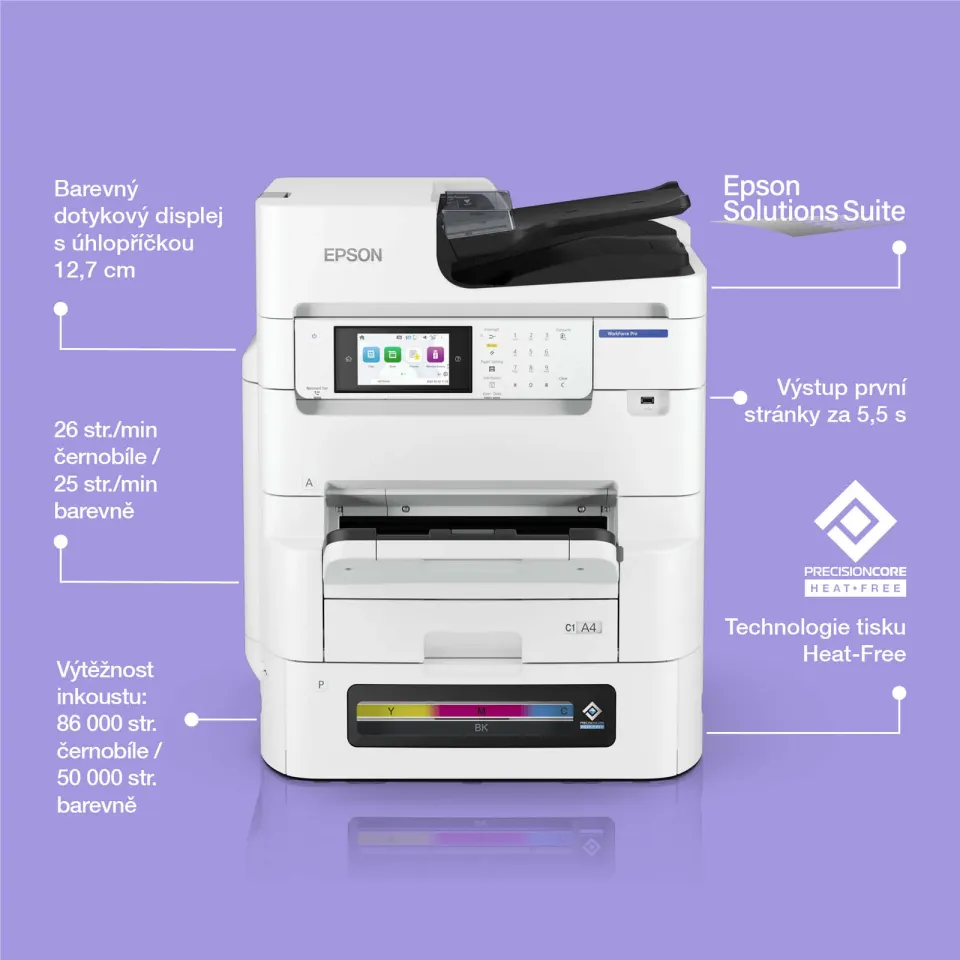Epson WorkForce Pro EM-C8101RDWF – barevná inkoustová multifunkce A3 4 v 1 (tisk, kopírování, sken, fax), RIPS, duplex