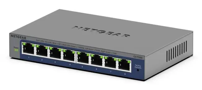 NETGEAR 8PT GIGABIT PLUS SWITCH, GS108E