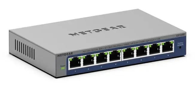 NETGEAR 8PT GIGABIT PLUS SWITCH, GS108E