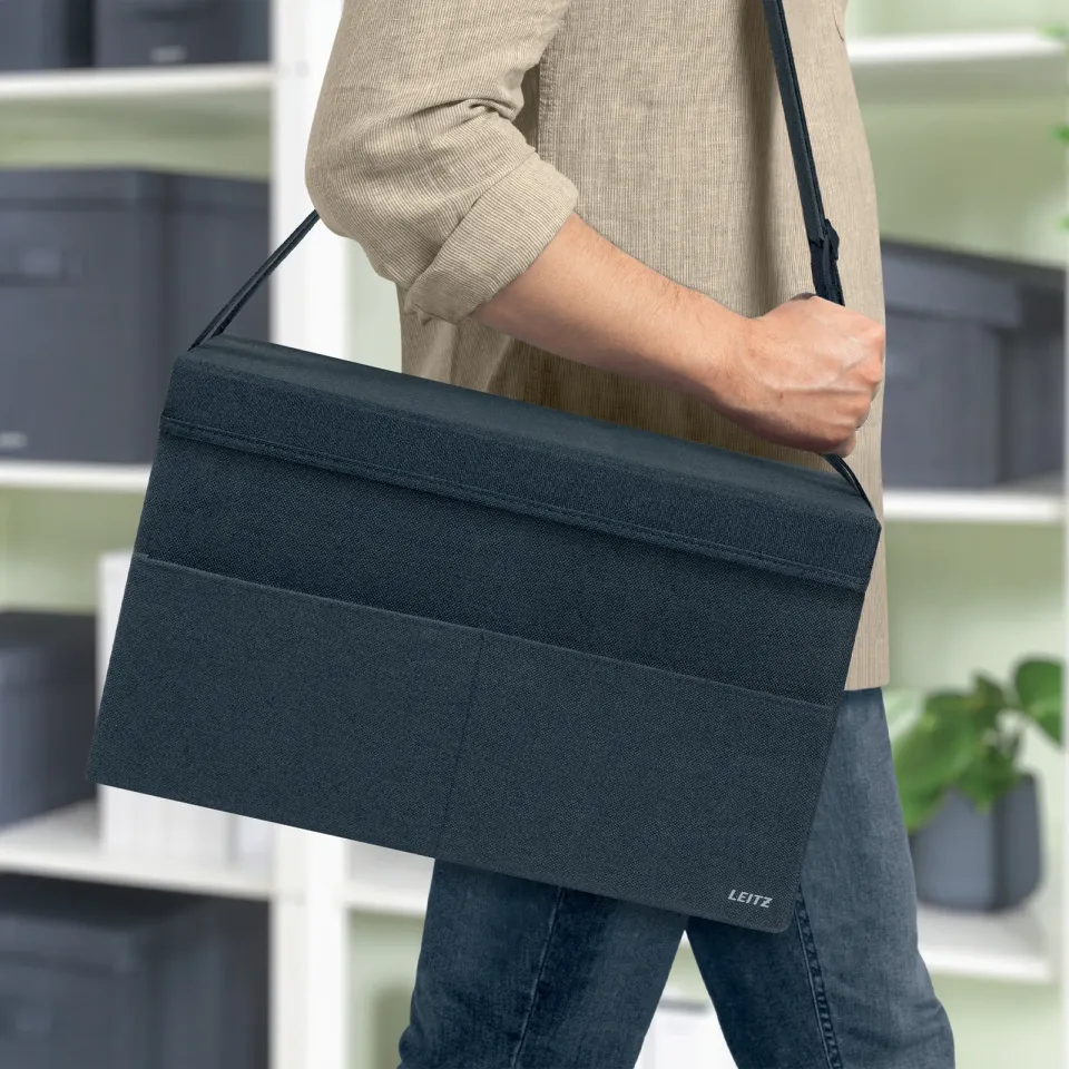 LEITZ textilní box pro hot desking s víkem, 46,5 x š 20 cm x v 26 cm