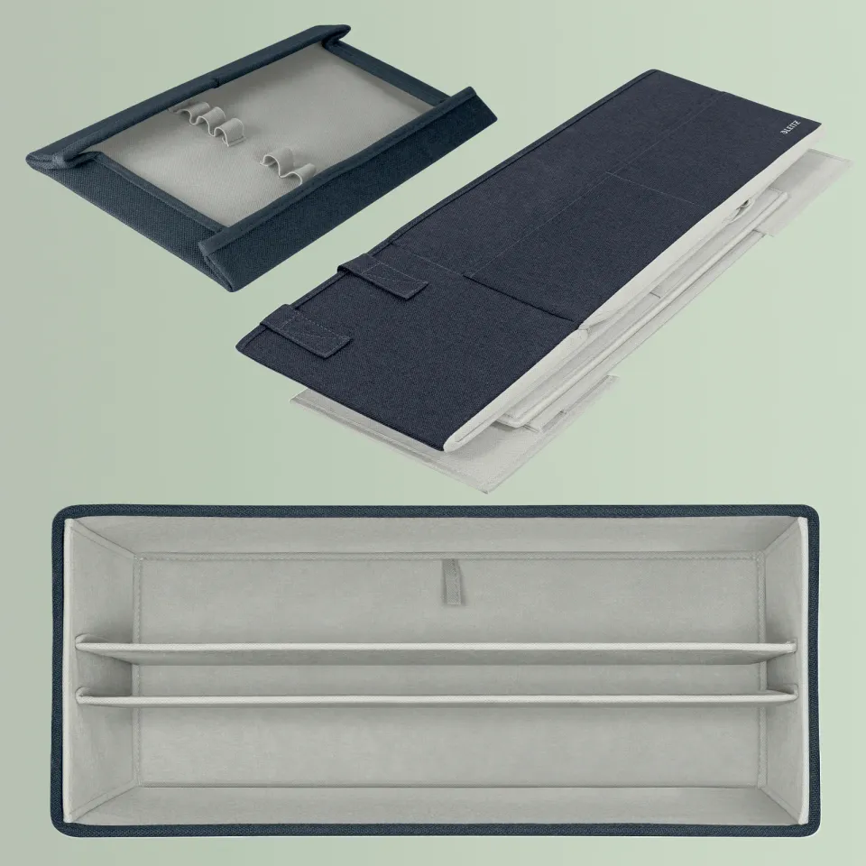 LEITZ textilní box pro hot desking s víkem, 46,5 x š 20 cm x v 26 cm