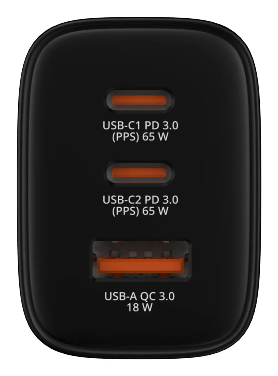 VERBATIM GaN Nabíječka Essentials 65W, 2xUSB-C, 1xUSB-A, černá