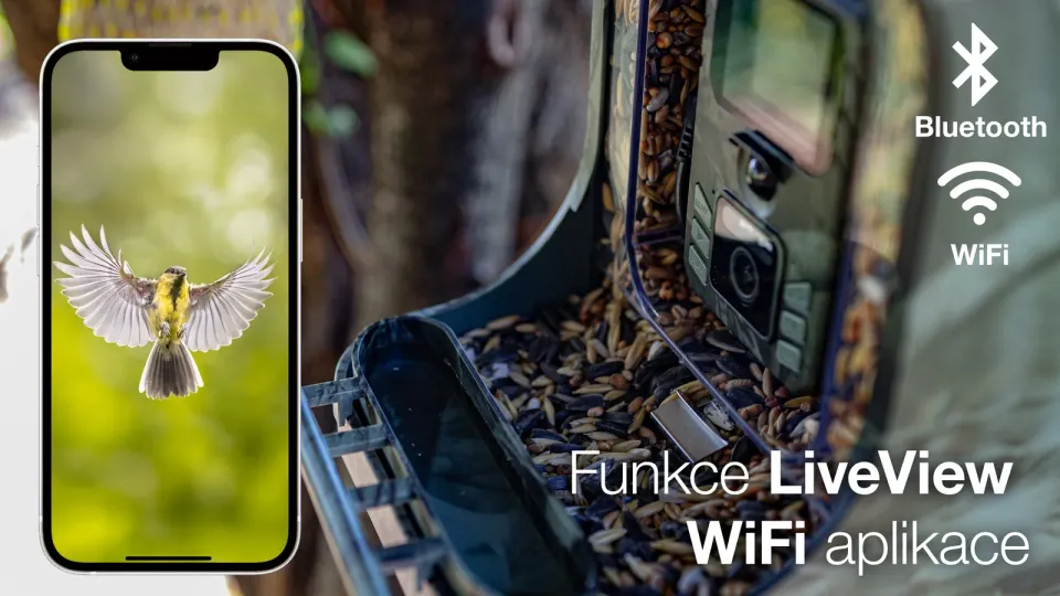 EVOLVEO StrongVision BirdFeeder - Chytré krmítko pro ptáky s kamerou a solárním
