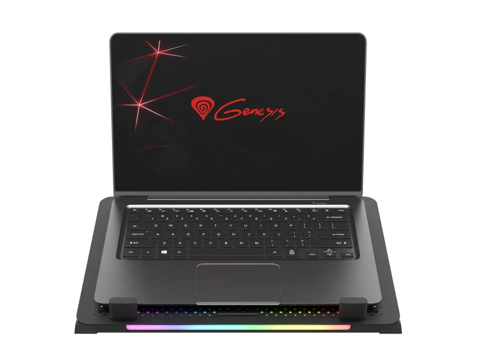 Chladící podložka pro NB Genesis Oxid 450 RGB do 15.6", hliníkové tělo