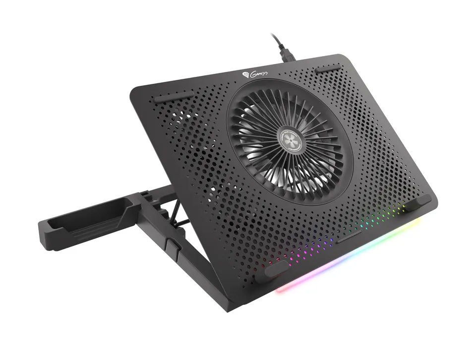 Chladící podložka pro NB Genesis Oxid 450 RGB do 15.6", hliníkové tělo