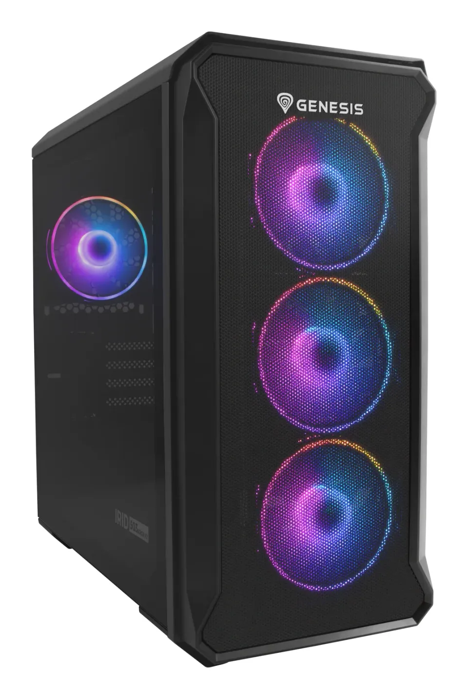 Počítačová skříň Genesis IRID 503 ARGB V2/Micro Tower/Transpar./Černá