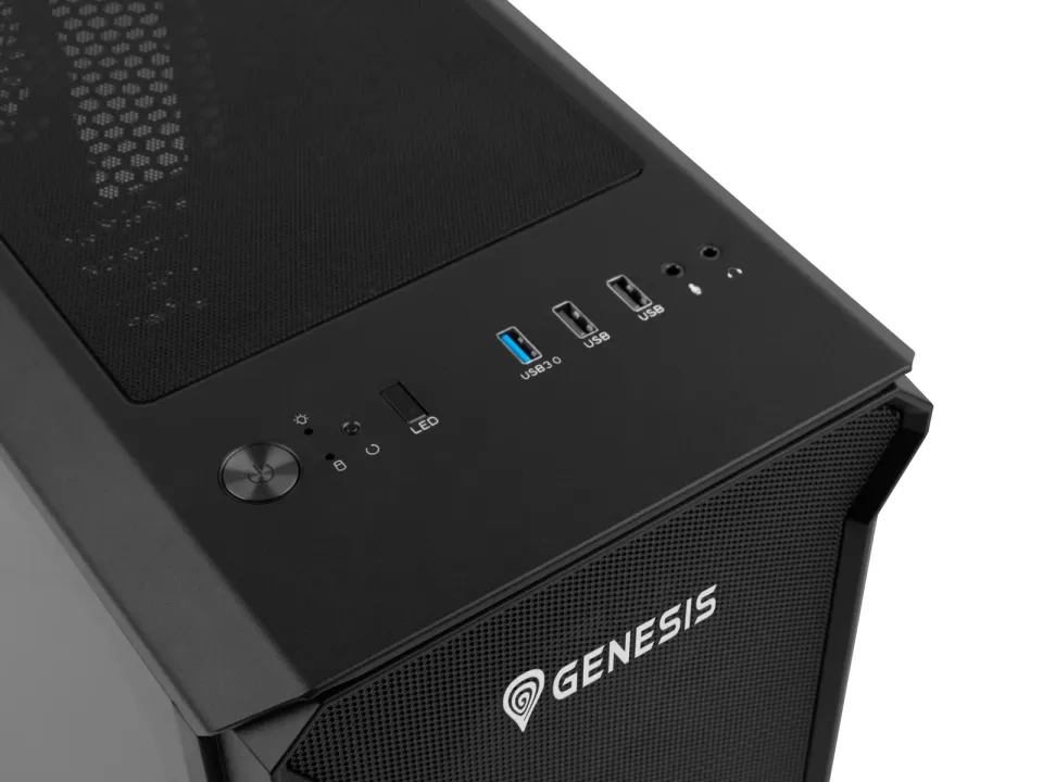 Počítačová skříň Genesis IRID 503 ARGB V2/Micro Tower/Transpar./Černá