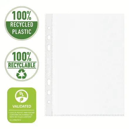 LEITZ Recyklované euroobaly Esselte A5, 70mic, krabice 100ks