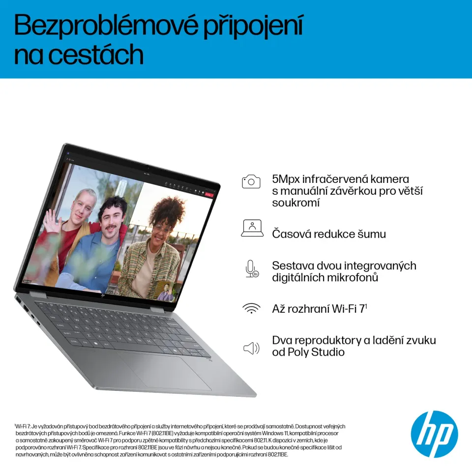 NTB HP OmniBook X Flip 14-fm0433nc, Ultra 7-256V, 14.0 3K OLED, 16GB LPDDR5X, 1TB,Win 11,2Y On-Site