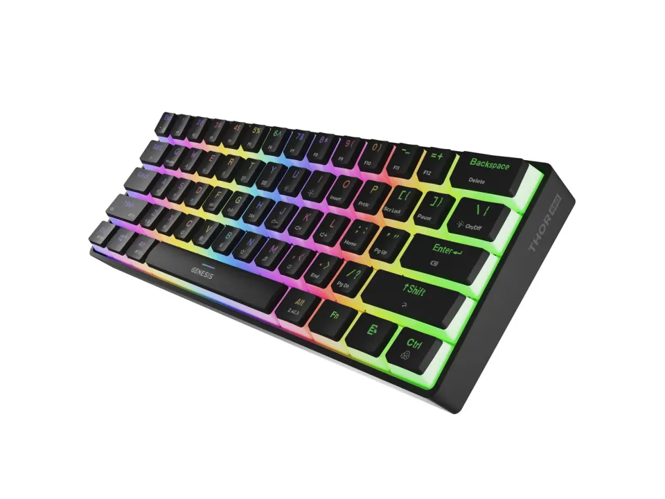 Genesis herní klávesnice THOR 660 G2/Gateron Brown/USB+BT/US layout/Bílá