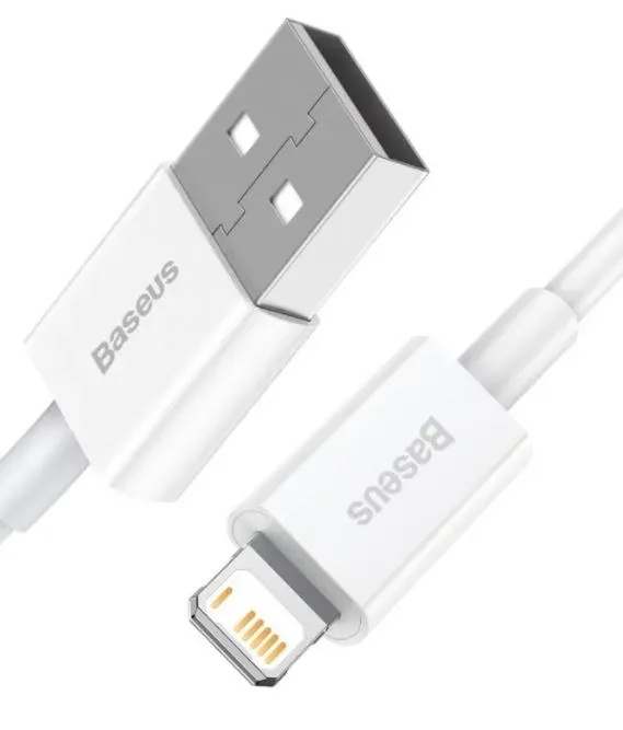 Baseus CALYS-02 Superior Fast Charging Kabel Lightning 2.4A 0.25m White