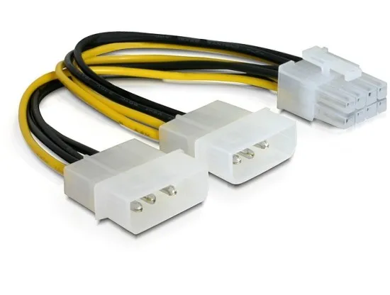 Delock Power Adapter pro PCI Express karty z 2x 5,25" na 8-pin