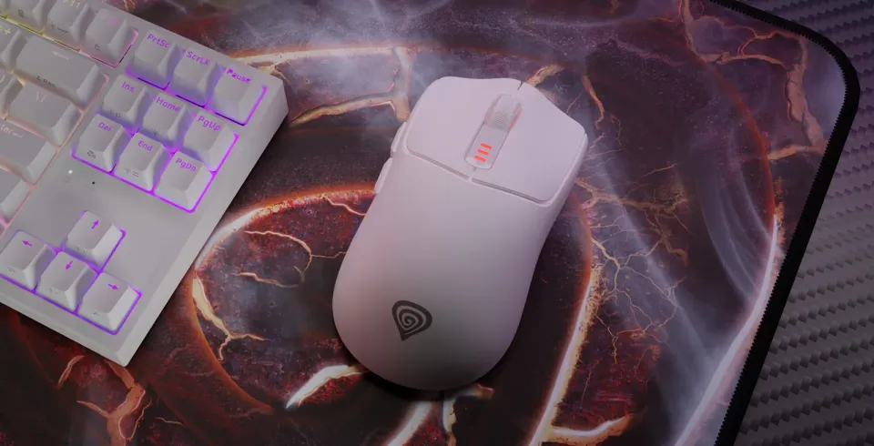Genesis herní myš ZIRCON 500 G2/Herní/Optická/10 000 DPI/USB+BT/Bílá