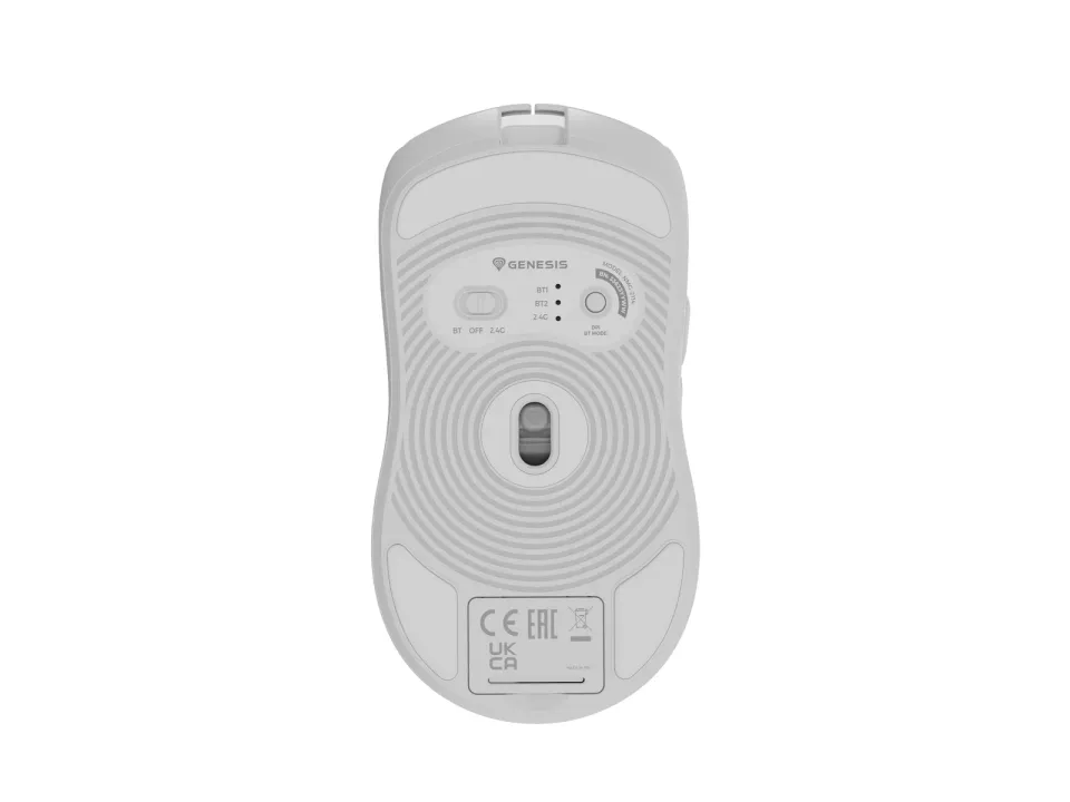 Genesis herní myš ZIRCON 500 G2/Herní/Optická/10 000 DPI/USB+BT/Bílá