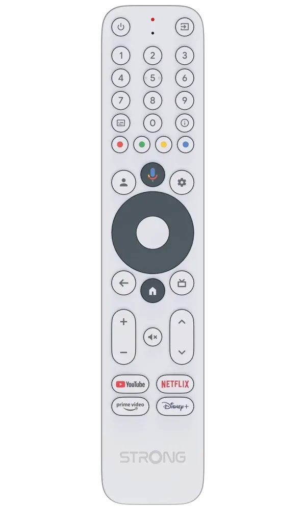 STRONG 4K Google TV stick LEAP-NEVE/ 4K Ultra HD/ H.265/ HDMI/ Wi-Fi 6/ Chromecast/ NETFLIX/ Disney+/ Google TV/ bílý