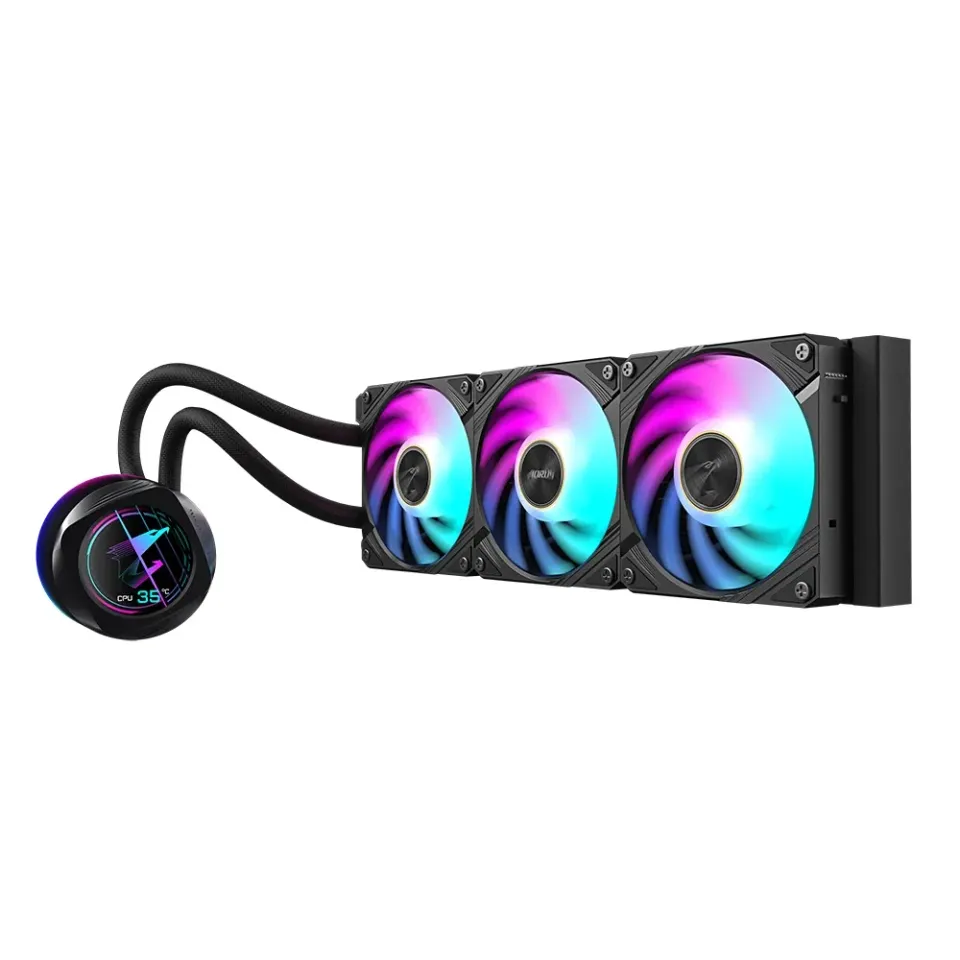 GIGABYTE vodní chladič AORUS WATERFORCE X II 360 120mm ARGB, LCD displej
