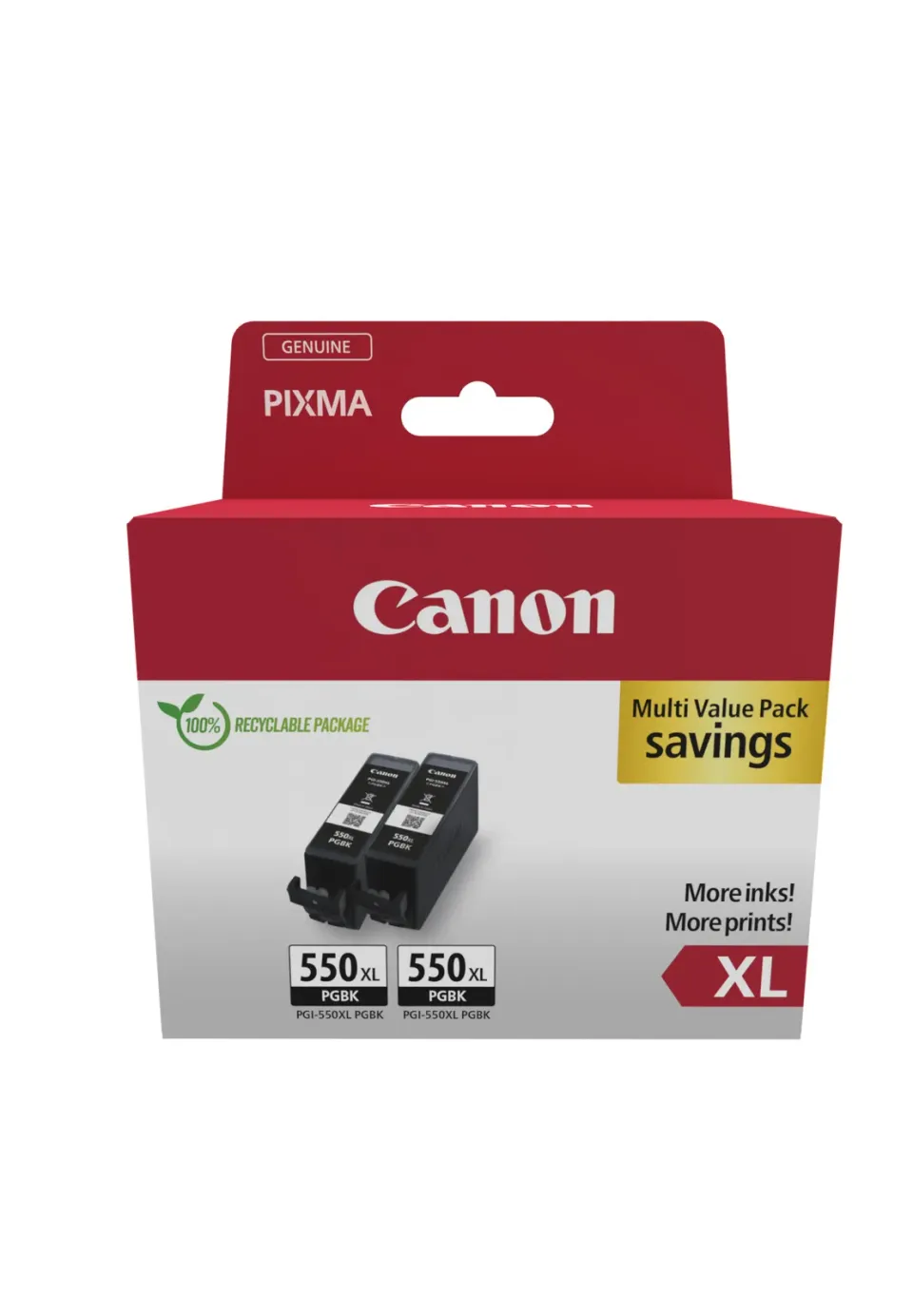 Canon cartridge PGI-550 XL/Black/ Twinpack / SEC / 1000str.