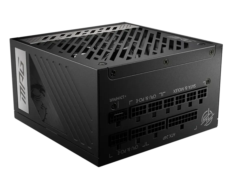 MSI zdroj MPG A1000G PCIE5/ 1000W/ ATX3.1/ akt. PFC/ 10 let záruka/ 135mm ventilátor/ plně modulární/ 80PLUS Gold