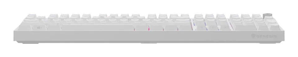 Herní mechanická klávesnice Genesis THOR 404/RGB/Gateron Yellow Pro/Drátové USB-A/US layout/Bílá