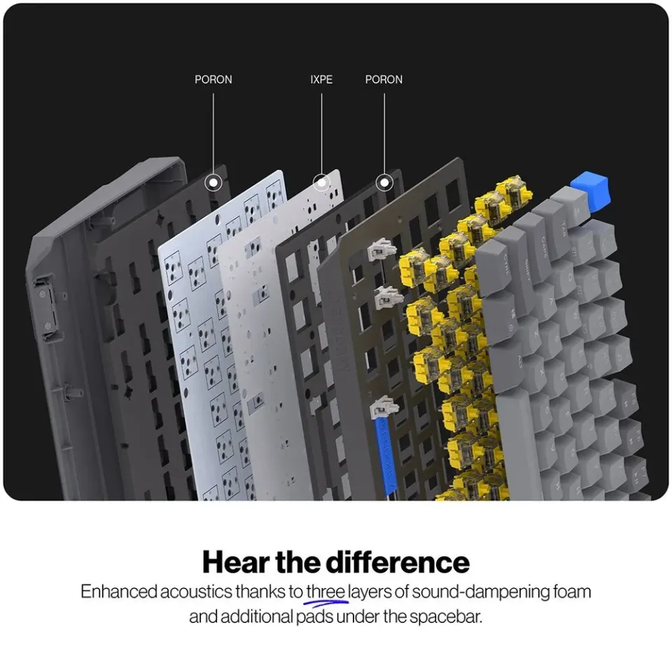 Endorfy Thock V2 75% Wireless Klávesnice,herní,bezdr.,mechan.,Endorfy Yellow,CZ/