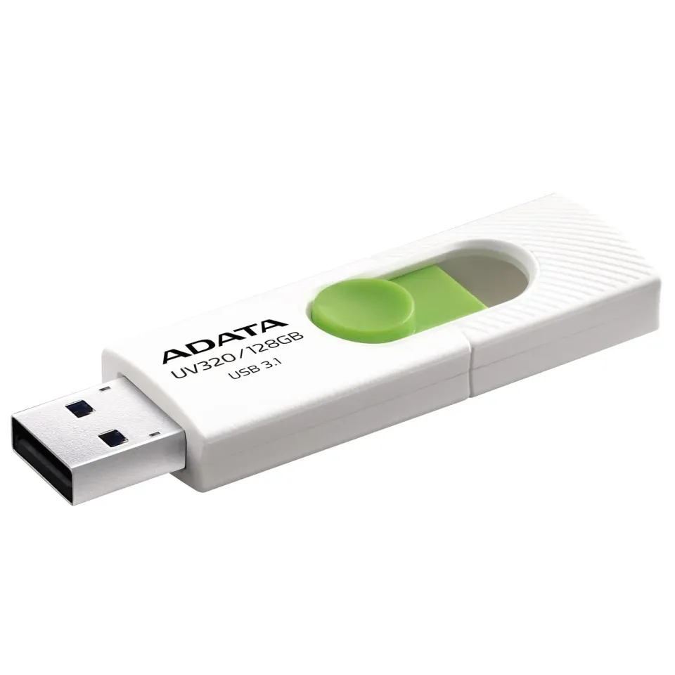 ADATA UV320/128GB/USB 3.2/USB-A/Bílá