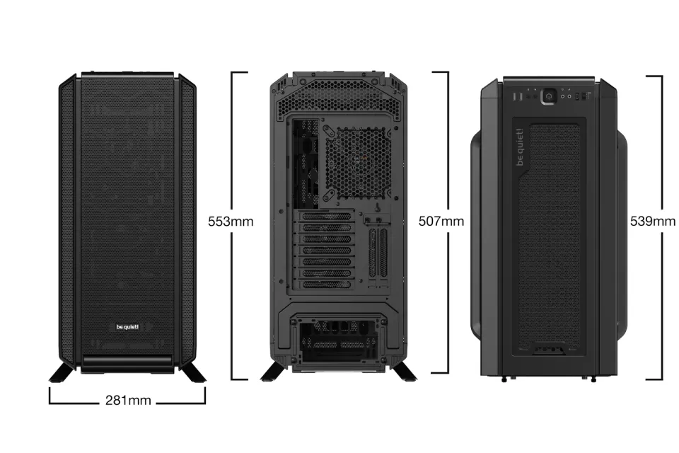 Be quiet! skříň SILENT BASE 802 Window / MidT / bez zdroje / 1x USB-C + 2x USB3.0 / průhledná bočnice / černá